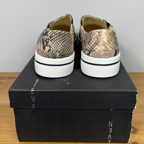 New Steven Riga Snake Print Slip On Sneakers Women's Size 7 - Picture 8 of 11
